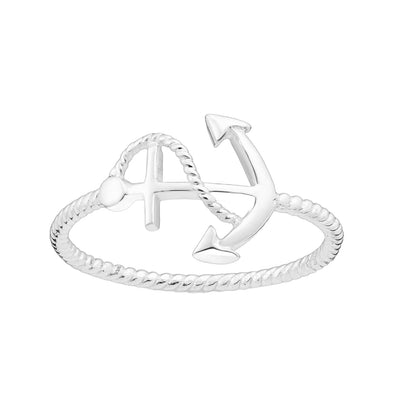 Sterling Silver Anchor Ring