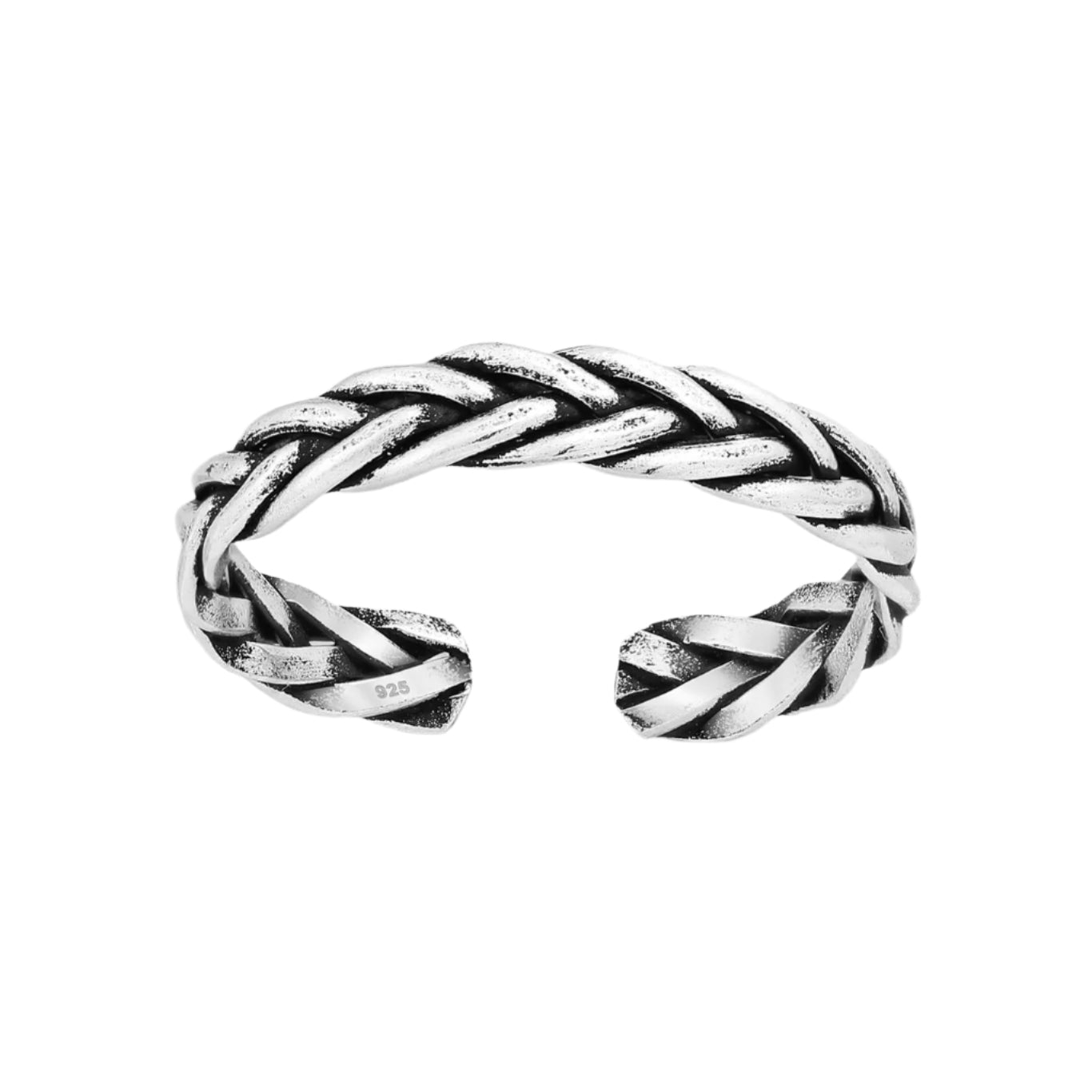 Sterling Silver Weave pattern Toe Ring