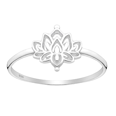 Sterling Silver Lotus Flower Ring