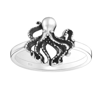 Sterling Silver Octopus Ring