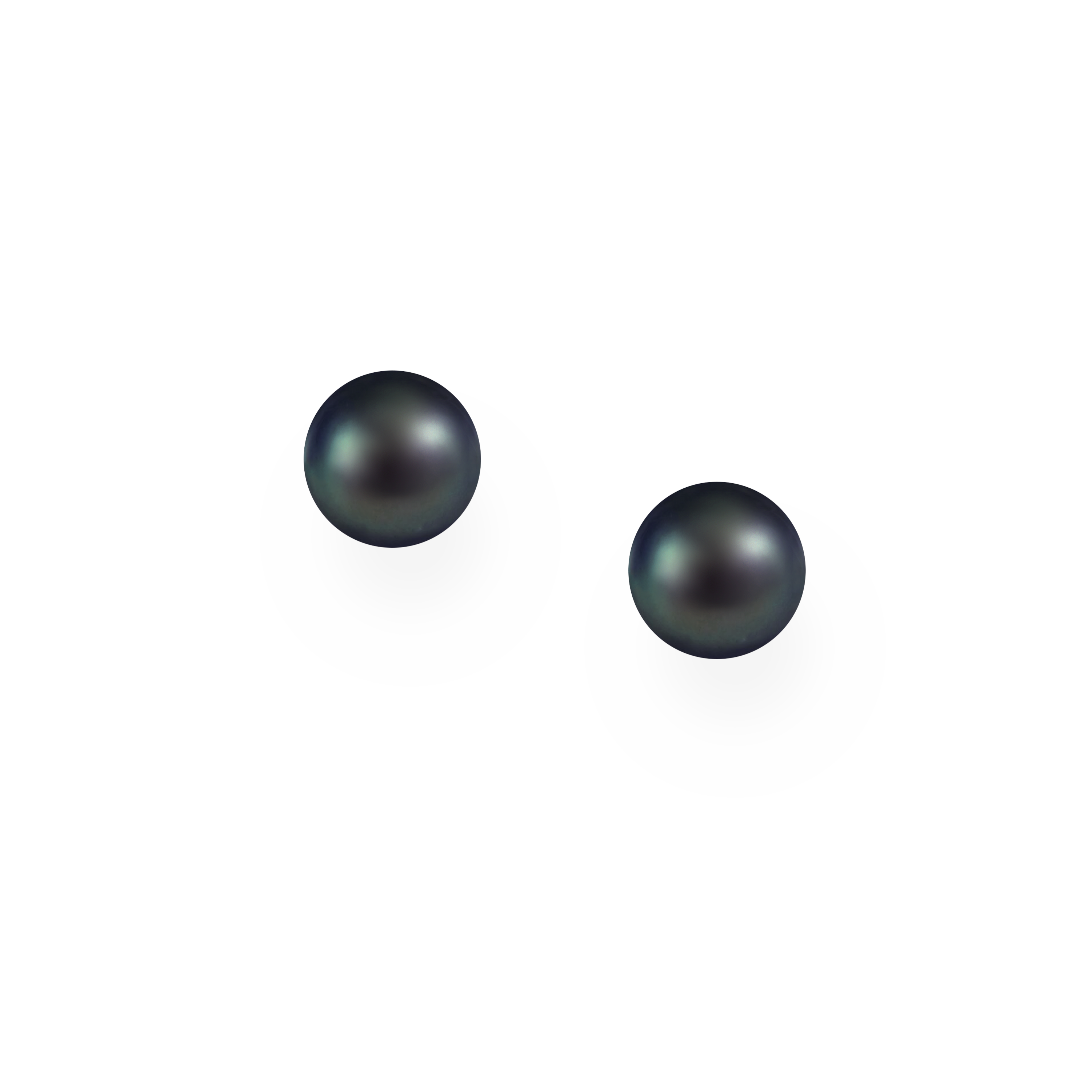 Sterling Silver Black A Grade Freshwater Pearl Stud Earrings 7 mm