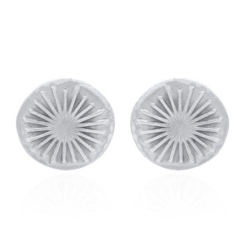 Sterling Silver Sunburst Stud Earrings