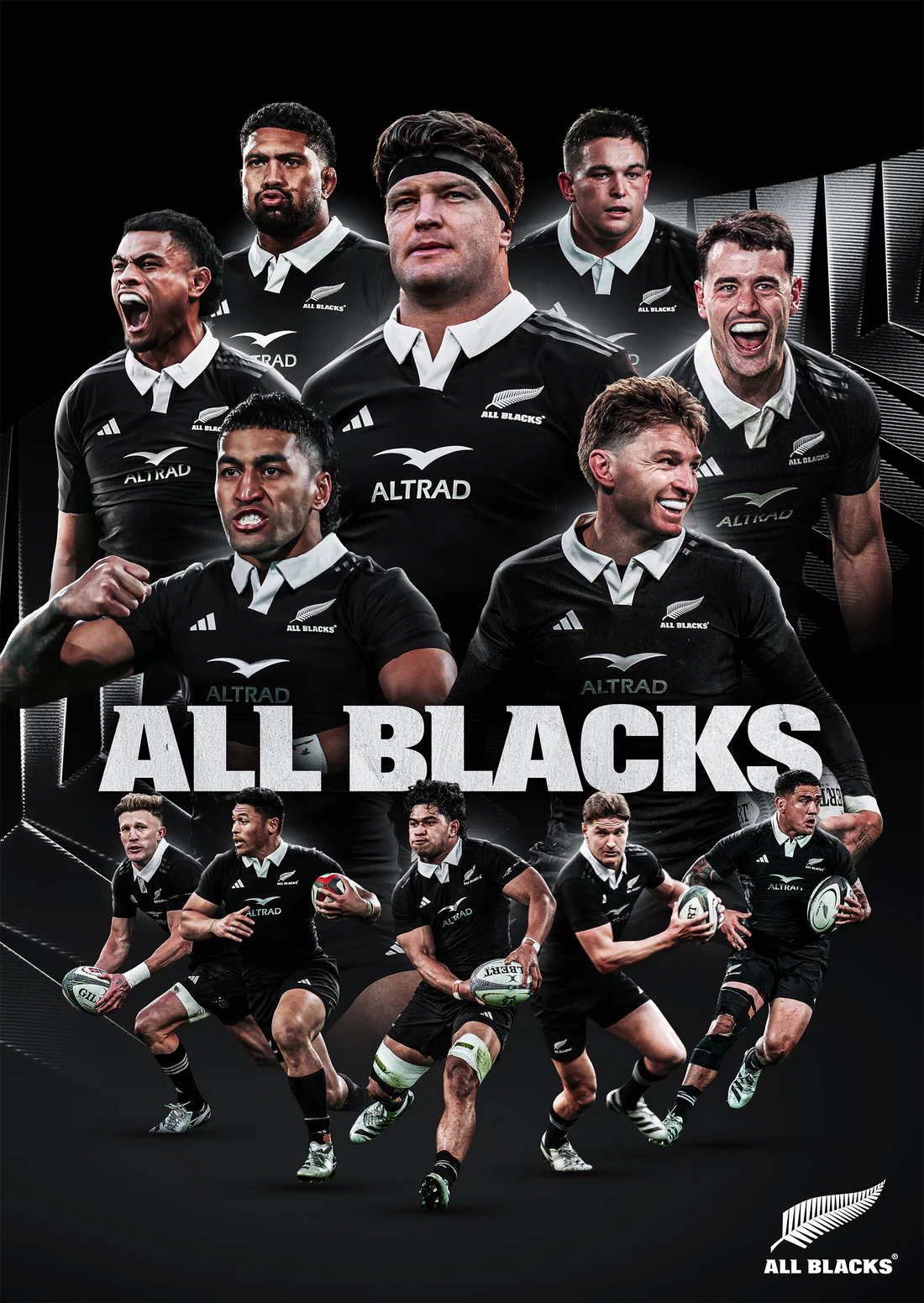 Official All Blacks 2025 Poster - A2 (Rolled up)