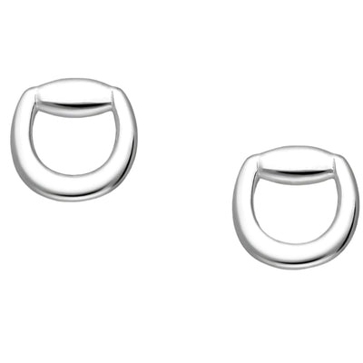 Sterling Silver Horse Snaffle Stud Earrings