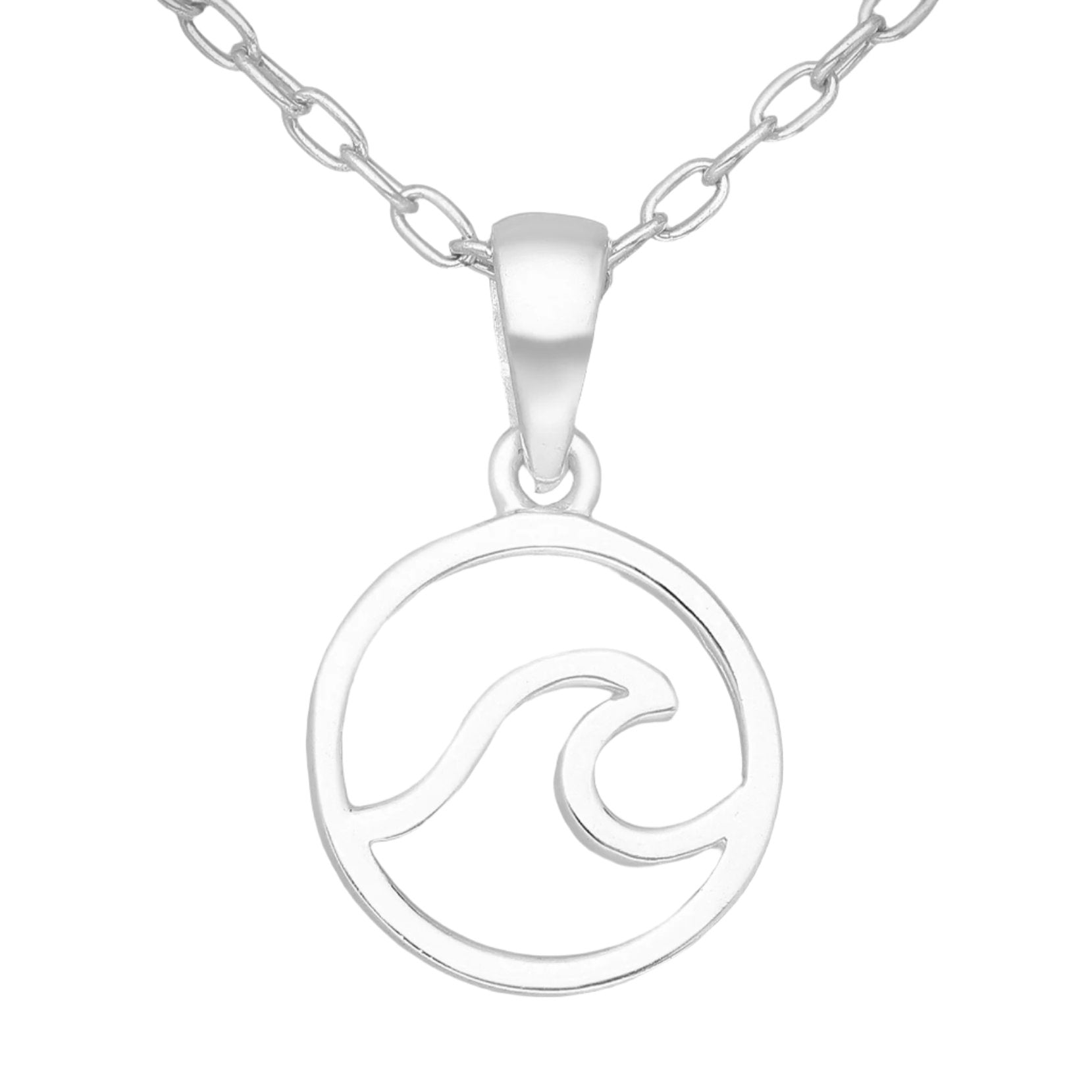 Sterling Silver Wave Pendant