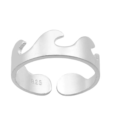 Sterling Silver Wave Toe Ring
