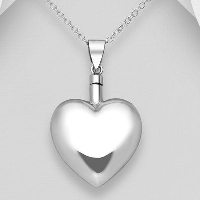 Sterling Silver Heart Keepsake Pendant