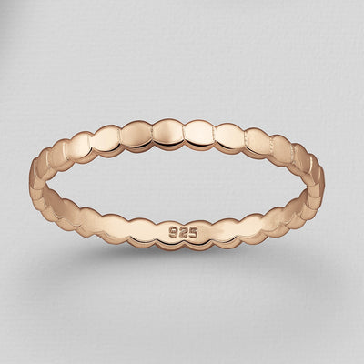 Band Ring, Plated with 1 Micron Rose Gold