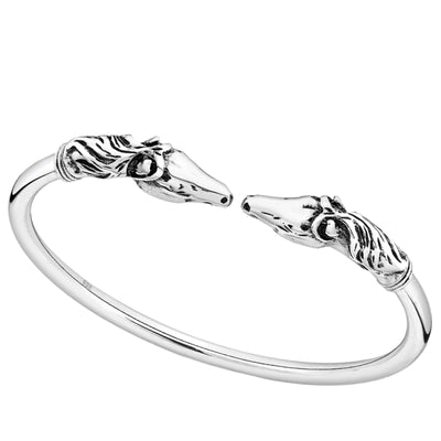Sterling Silver Horse Bangle