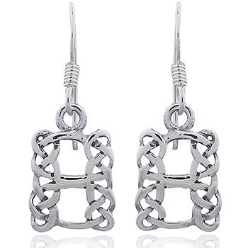 Sterling Silver Celtic Knot Dangly Earrings