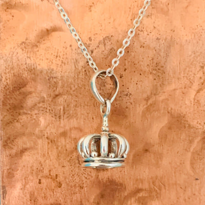 Miniature Crown Sterling Silver Pendant