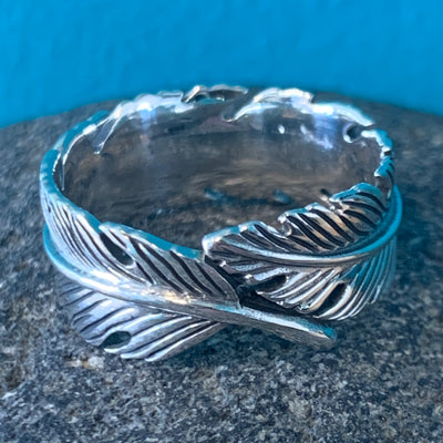 Sterling Silver Feather Ring