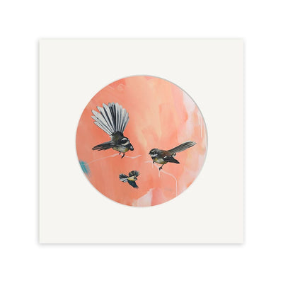 Kirsty Nixon - In The Pink (Fantails) Small Art Print
