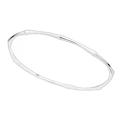 Sterling Silver Bangle with Bamboo Finish