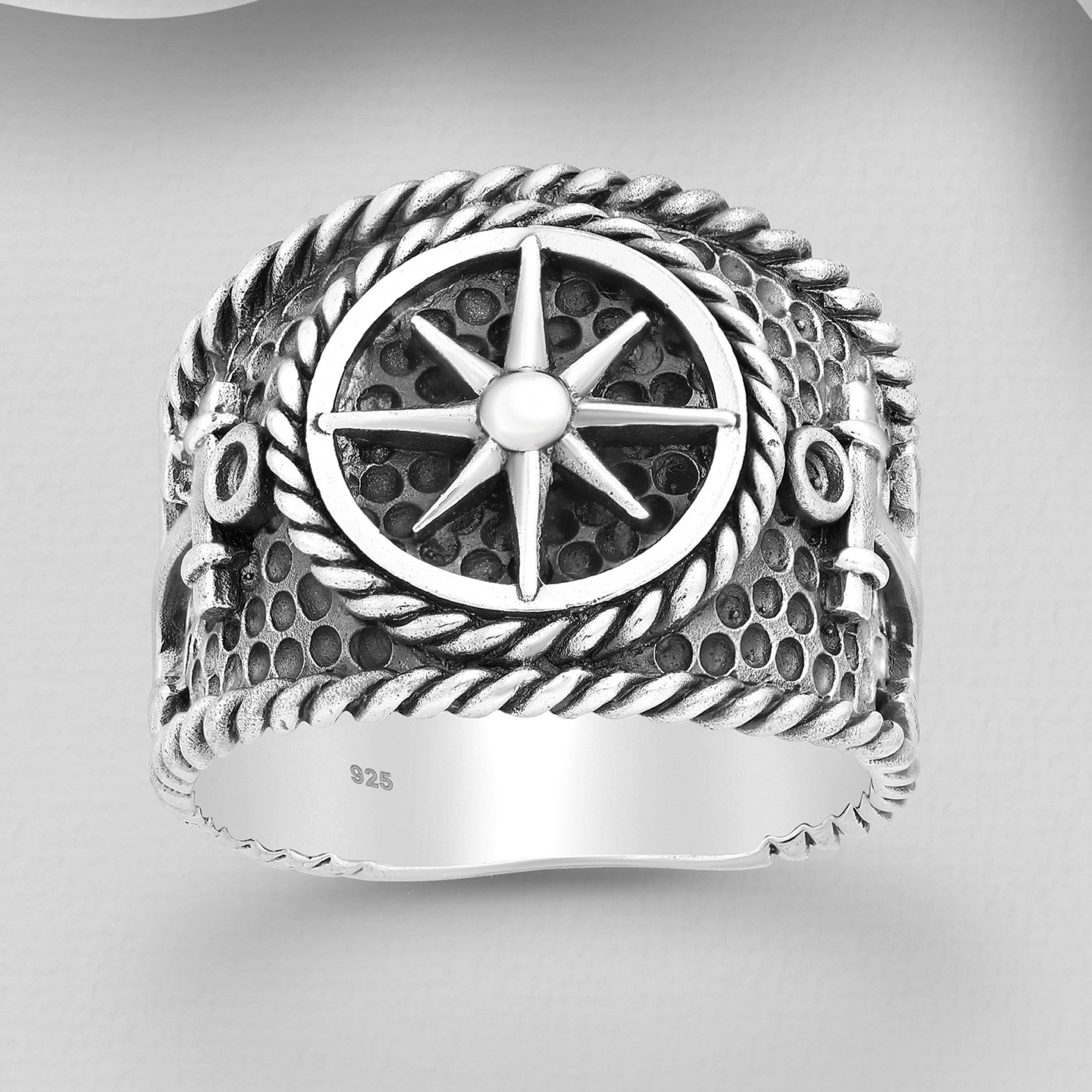 Sterling Silver Anchor Ring Awa Designs Ltd
