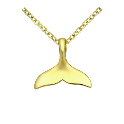 Gold Whales Tail Pendant