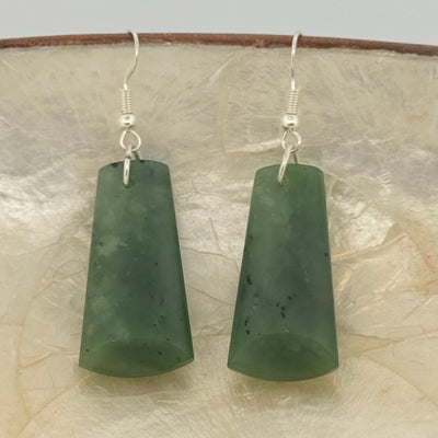 NZ Pounamu Greenstone Dangly Earrings