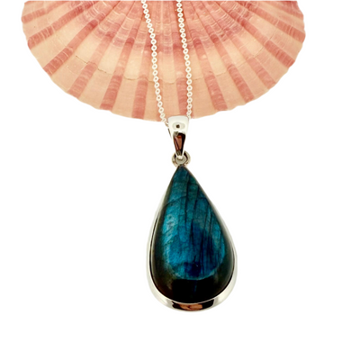Sterling Silver & Labradorite Pendant