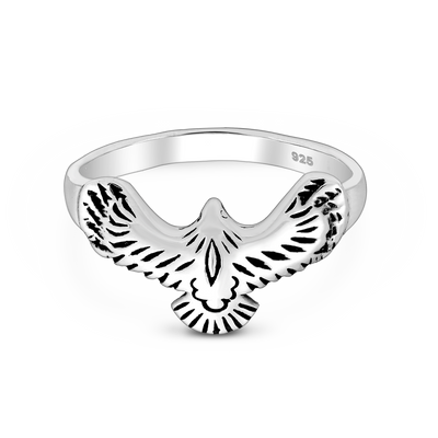 Sterling Silver Eagle Bird Ring
