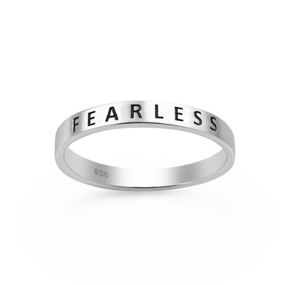 Sterling Silver Fearless Ring