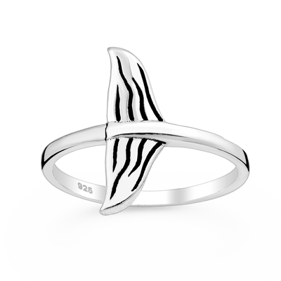 STERLING SILVER WHALES TAIL RING