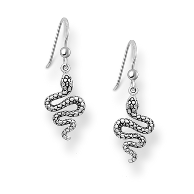 Sterling Silver Dangly Snake Earrings