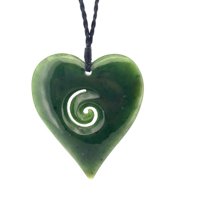 Pounamu Manawa & Koru Pendant