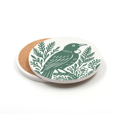 Woodcut Tui Ceramic Coaster
