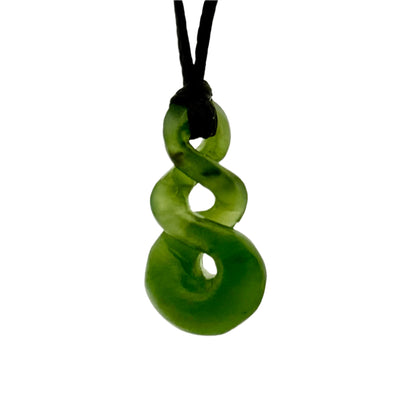 Small Pikorua Double Twist Pounamu Pendant