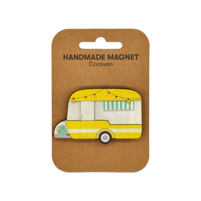 Caravan Wooden Magnet