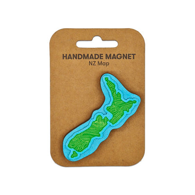 NZ Map Wooden Magnet