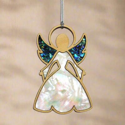 LARGE ANGEL DECORATION -MOTHER OF PEARL SHELL