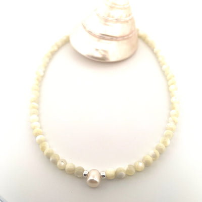Mother of Pearl & Freshwater Pearl Necklace