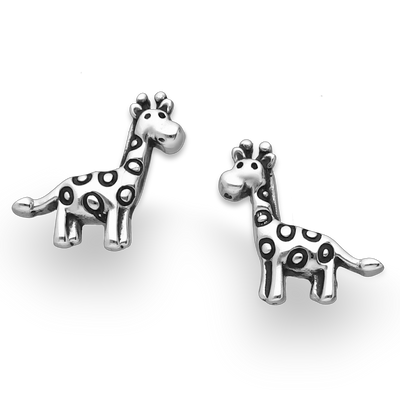 Sterling Silver Giraffe Stud Earrings