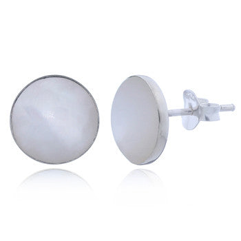 Sterling Silver Mother of Pearl Studs