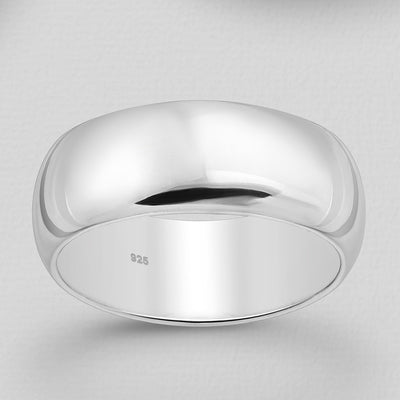 Sterling Silver Band Ring - 7 mm