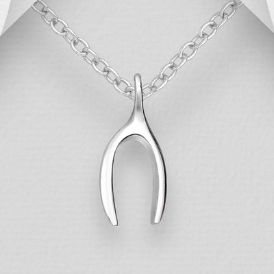 Sterling Silver Wishbone Pendant