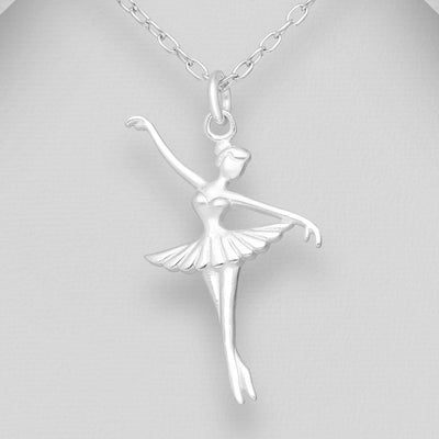 Sterling Silver Ballet Dancer Pendant