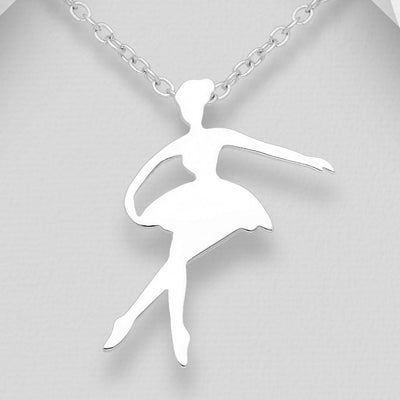Sterling Silver Ballet Dancer Pendant