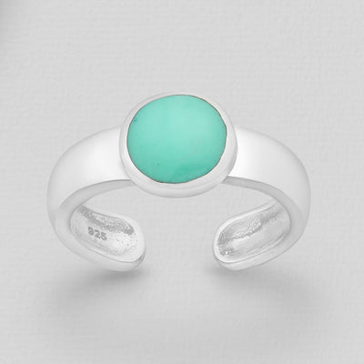 Sterling Silver Turquoise Toe Ring
