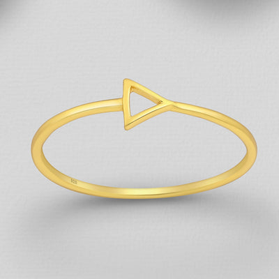 Gold Ring with Tiny Triangle