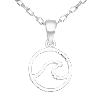 Sterling Silver Wave Pendant