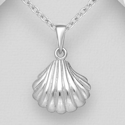 Clam Shell Sterling Silver Pendant