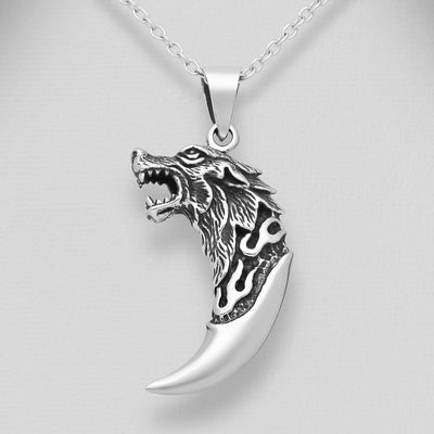 Sterling Silver Wolf Claw Pendant