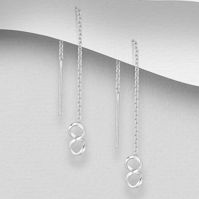 Sterling Silver Infinity Threader Earrings