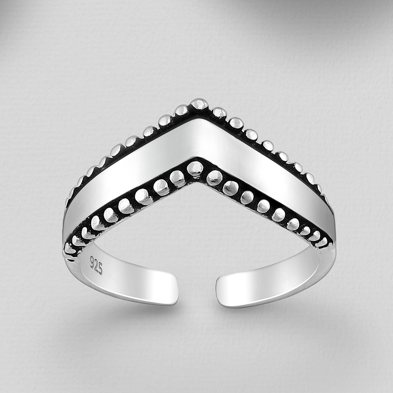 Sterling Silver Chevron Toe Ring Awa Designs Ltd