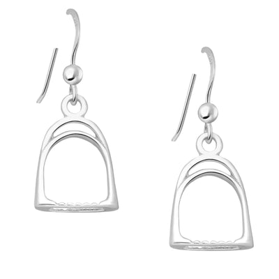 Sterling Silver Horse Stirrup Dangly Earrings