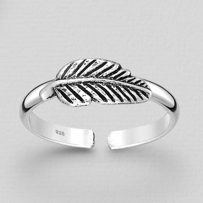 Sterling Silver Leaf Toe Ring