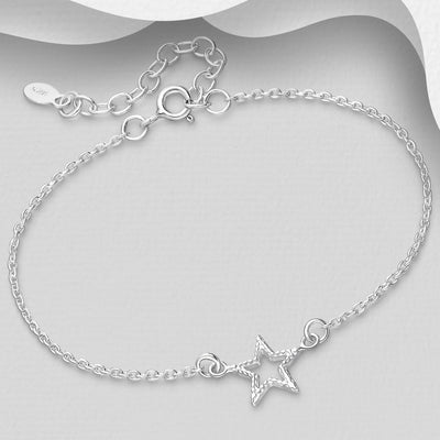 Sterling Silver Star Bracelet