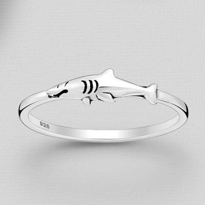 Sterling Silver Shark Ring
